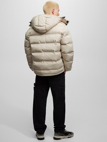 Pull&Bear Winter Jacket in Beige