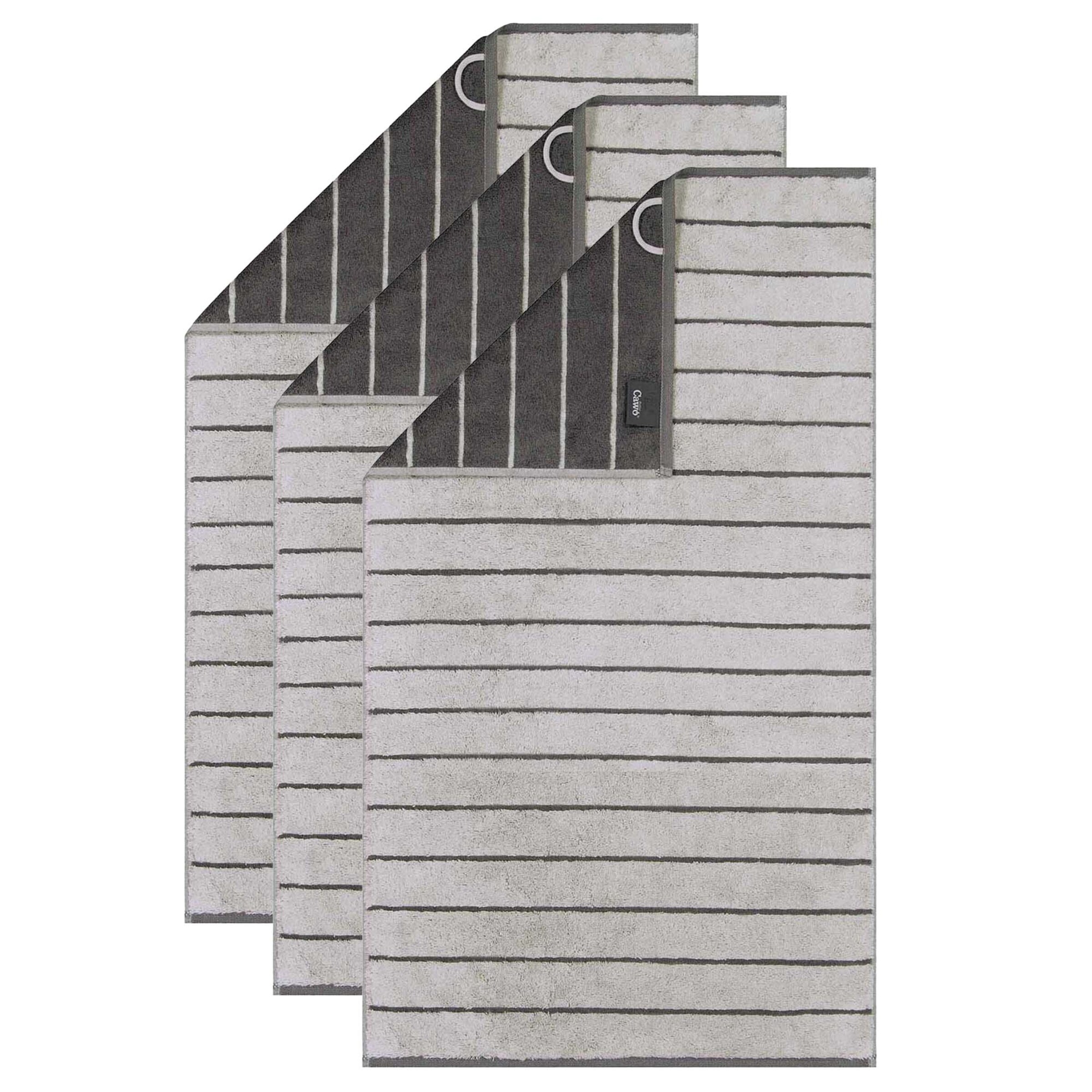 Cawö Towel in Silver: front