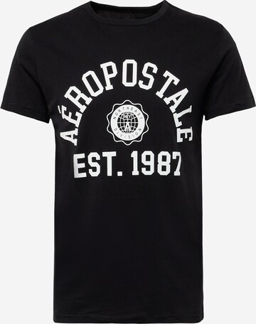 T-Shirt AÉROPOSTALE en noir : devant