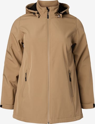 ZizziTehnička jakna 'CAASTA' - smeđa boja: prednji dio