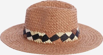 Amichi - Sombrero 'Sombrero para mujer Jeune de fibras naturales trenzadas' en marrón: frente