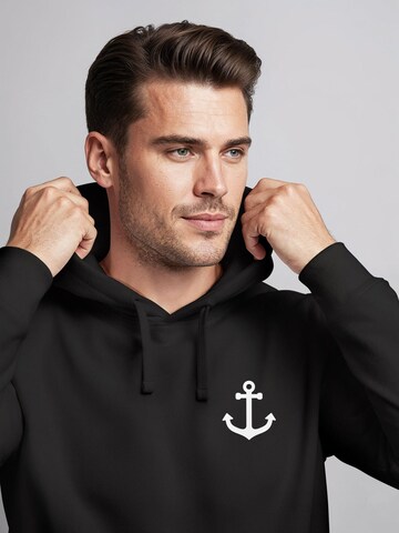 Neverless Sweatshirt 'Anker' in Schwarz