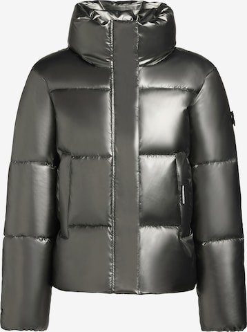khujo Winterjacke ' Rinja Shiny-YM ' in Grau: Vorderseite