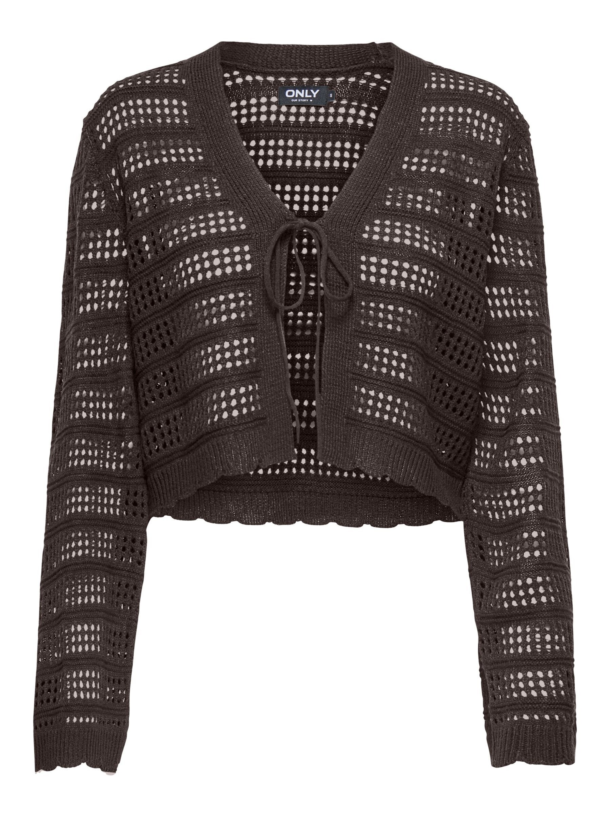 Cardigan 'ONLLykke' ONLY en marron : devant
