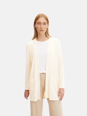 Cardigan TOM TAILOR en blanc : devant