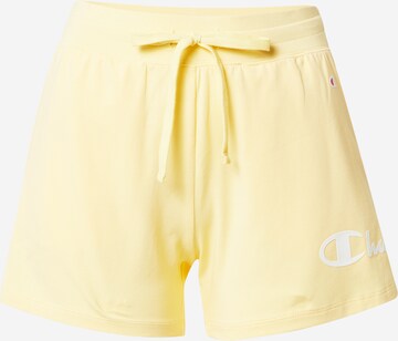 Champion Authentic Athletic Apparel Pants in Yellow: front