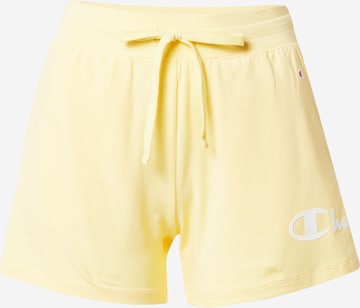 Champion Authentic Athletic Apparel Pants in Yellow: front