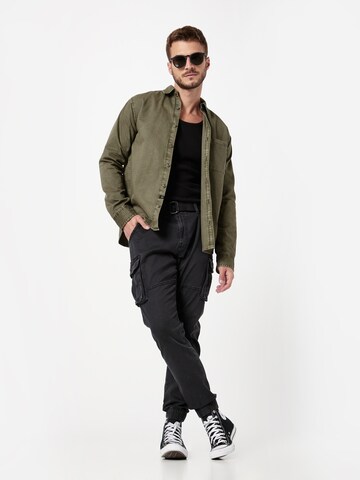 Effilé Jeans cargo 'Kerr' INDICODE JEANS en noir