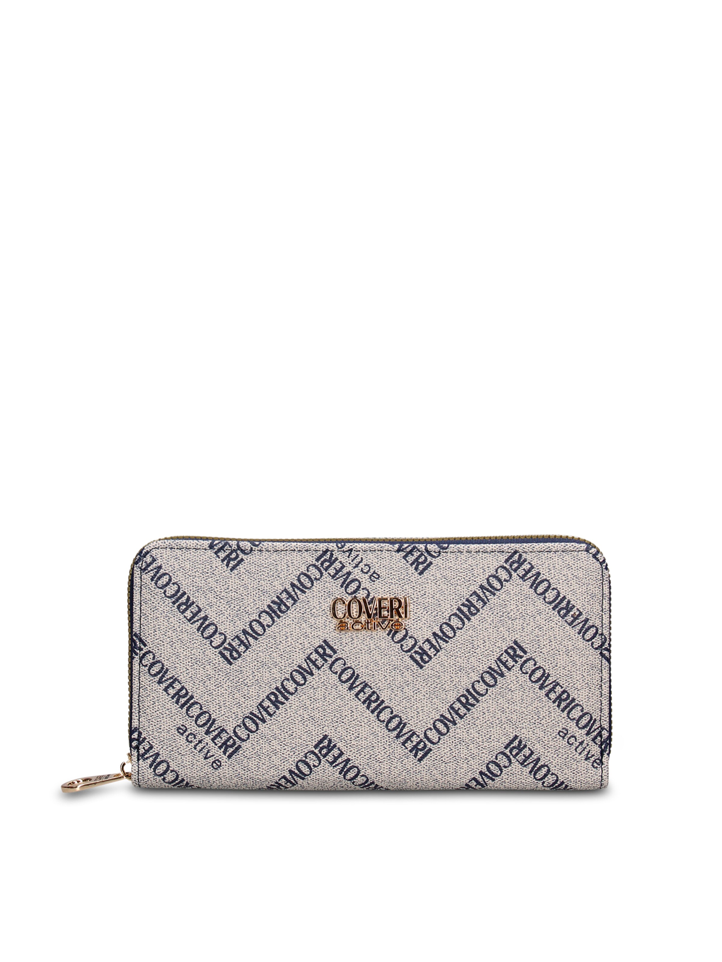 Portamonete 'Portafoglio donna con zip Coveri Collection' di Coveri Collection in blu: frontale