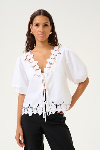 KAREN BY SIMONSEN Blouse 'KBVictoria' in Wit: voorkant