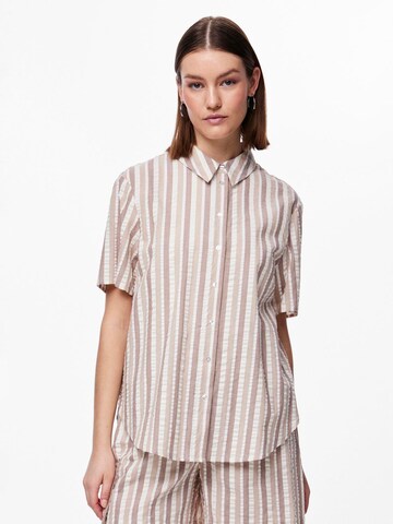 PIECES Blouse 'PCAitlyn' in Beige: front