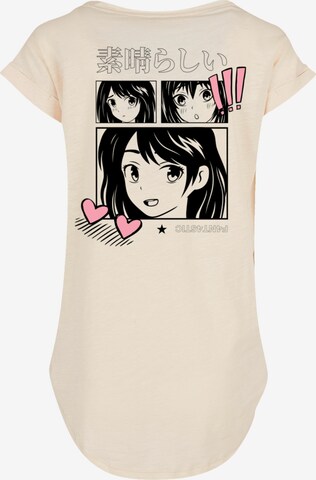 T-shirt 'Manga Anime' F4NT4STIC en beige