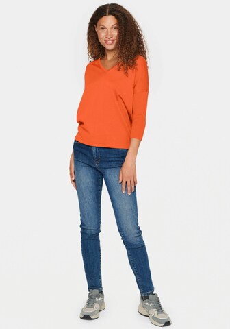SAINT TROPEZ Pullover in Orange