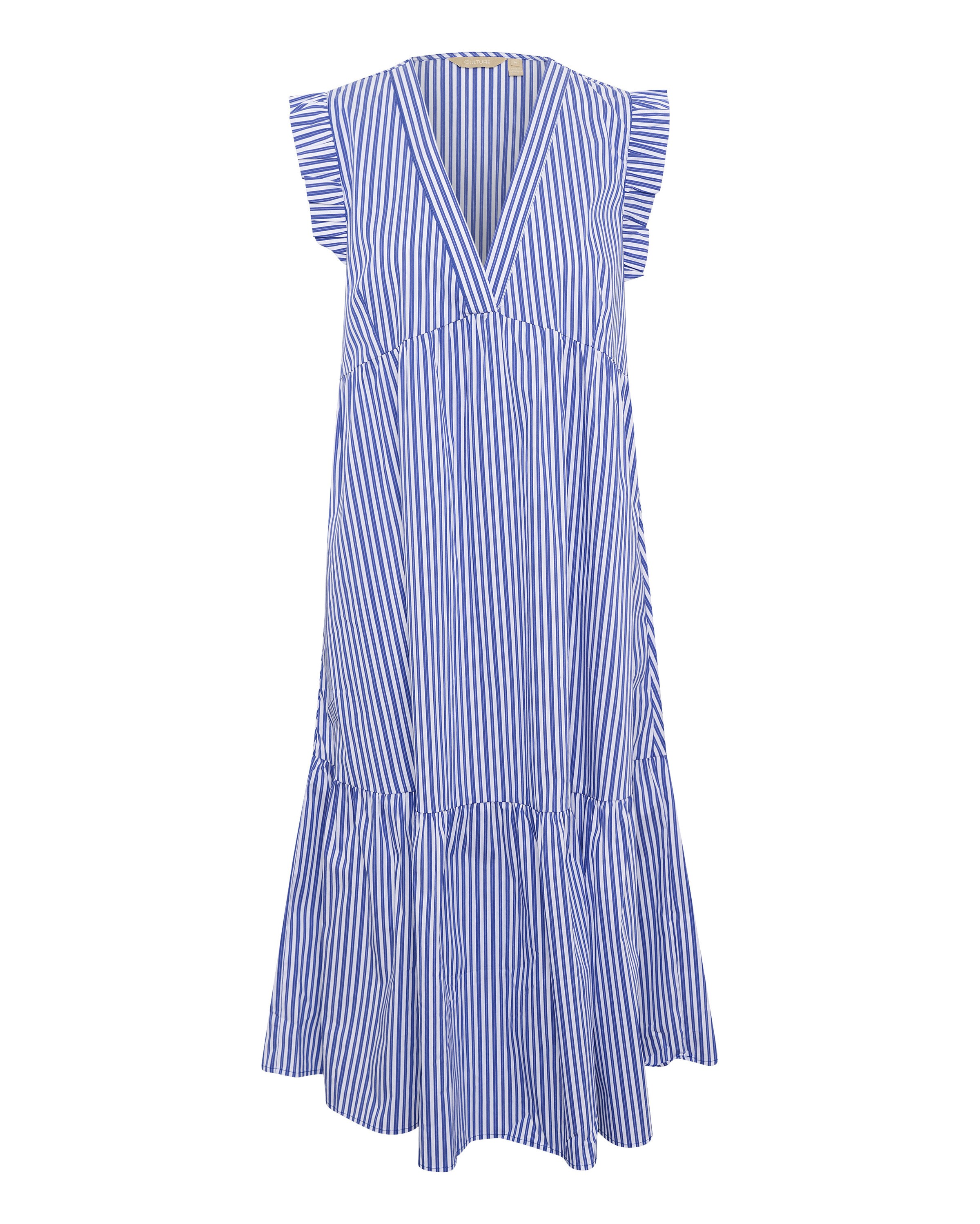 CULTURE Kjole 'Bjørg' i blå: forside