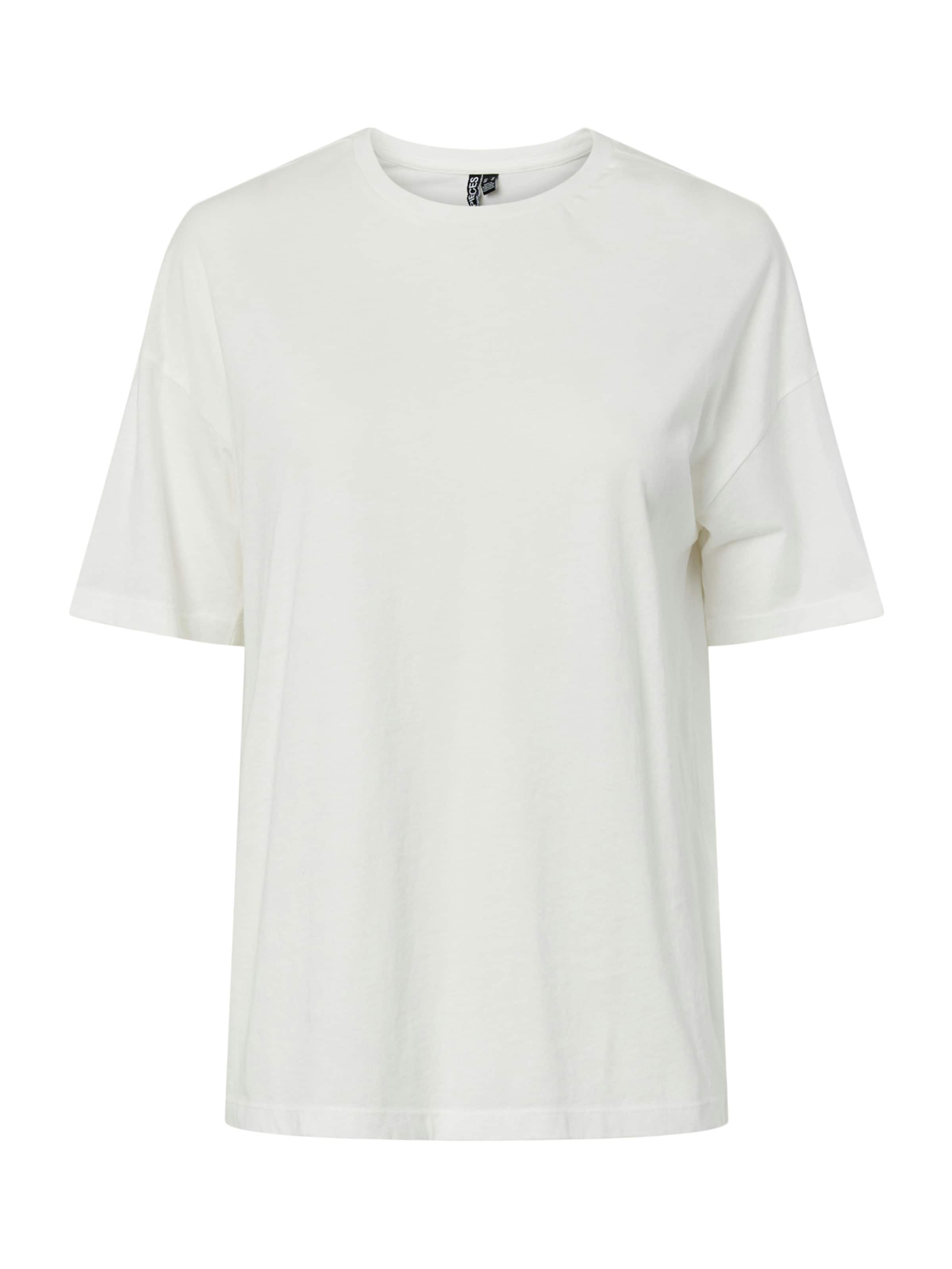 balta PIECES Marškinėliai 'PCELOISE': priekis