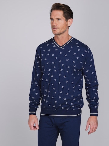 Pastunette Pyjama lang 'Cloud Navigator' in Blauw