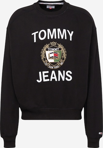 Tommy Jeans Sweatshirt in Black: front