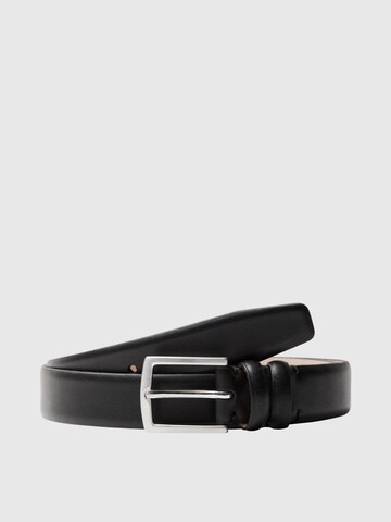 Ceinture SELECTED en noir : devant