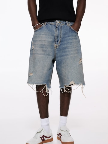 Pull&Bear Loosefit Jeans i blå: framsida