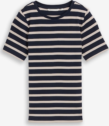 TOM TAILOR DENIM Тениска в синьо: отпред