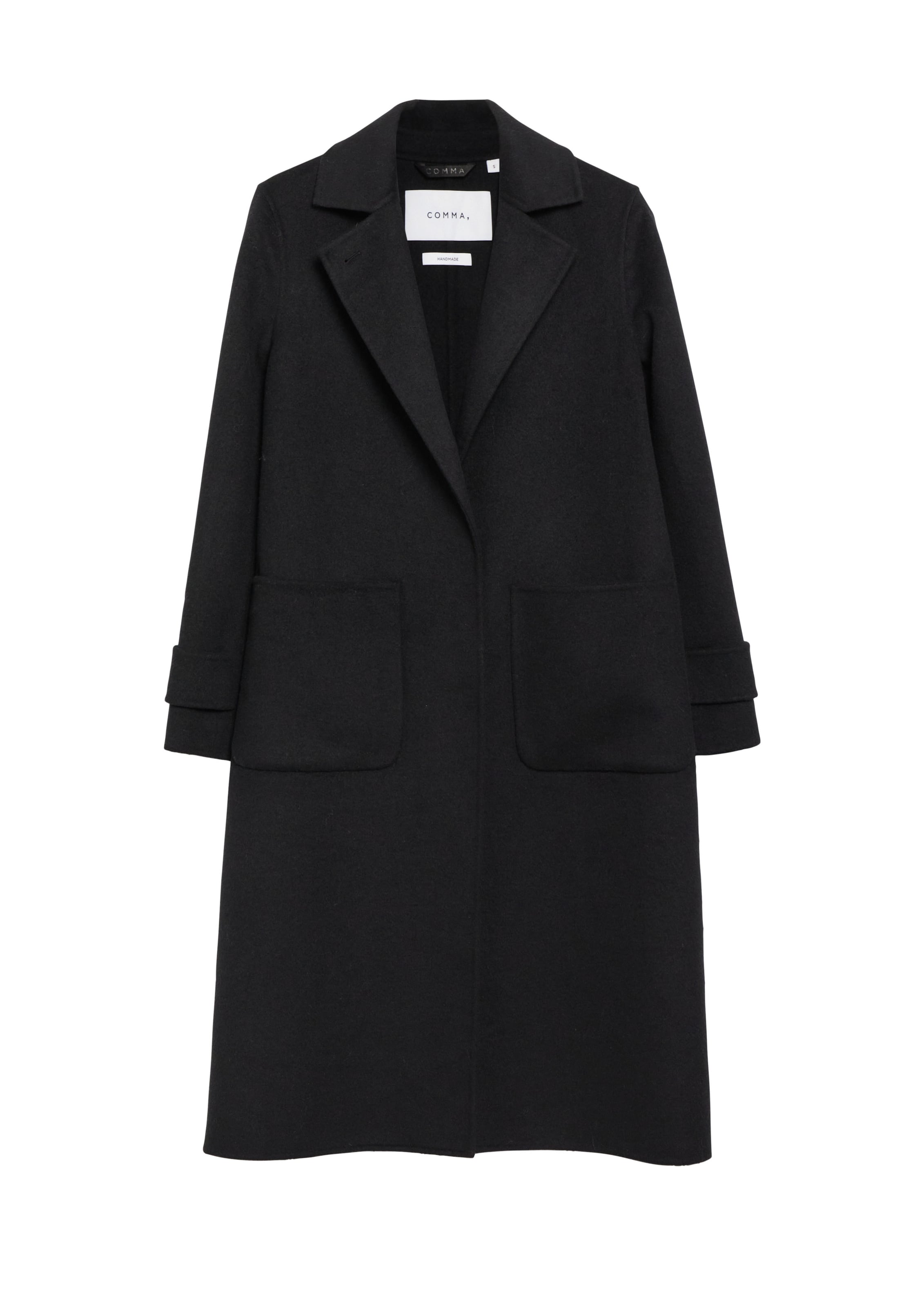 COMMA Manteau mi-saison en L en noir, Vue avec produit