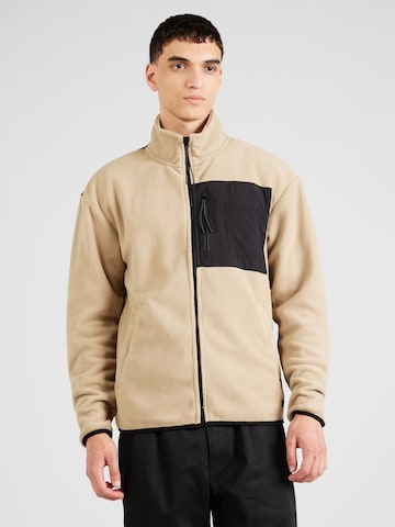 BLEND Fleece Jacket in Beige: front