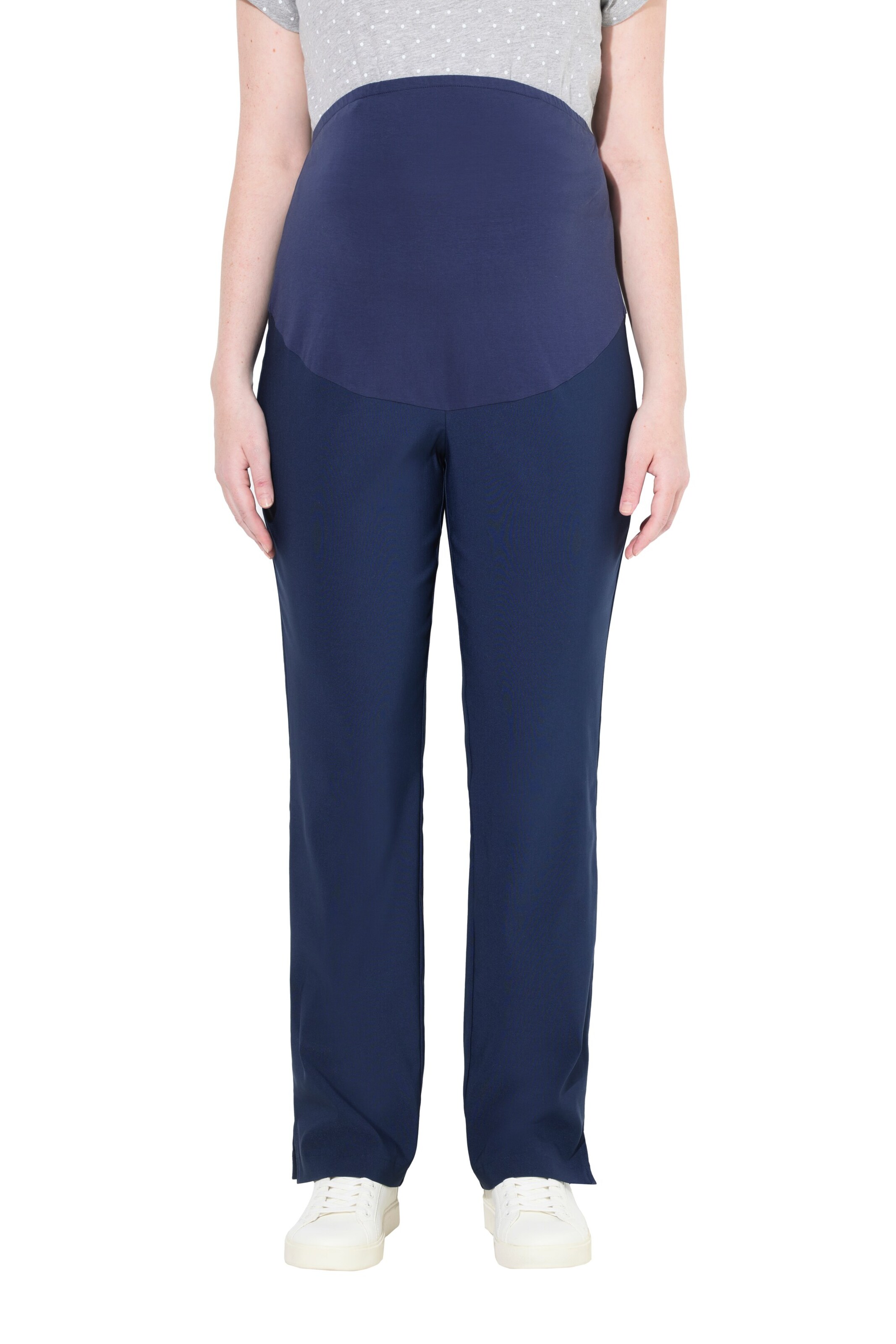 Ulla Popken Regular Trousers in Blue: front