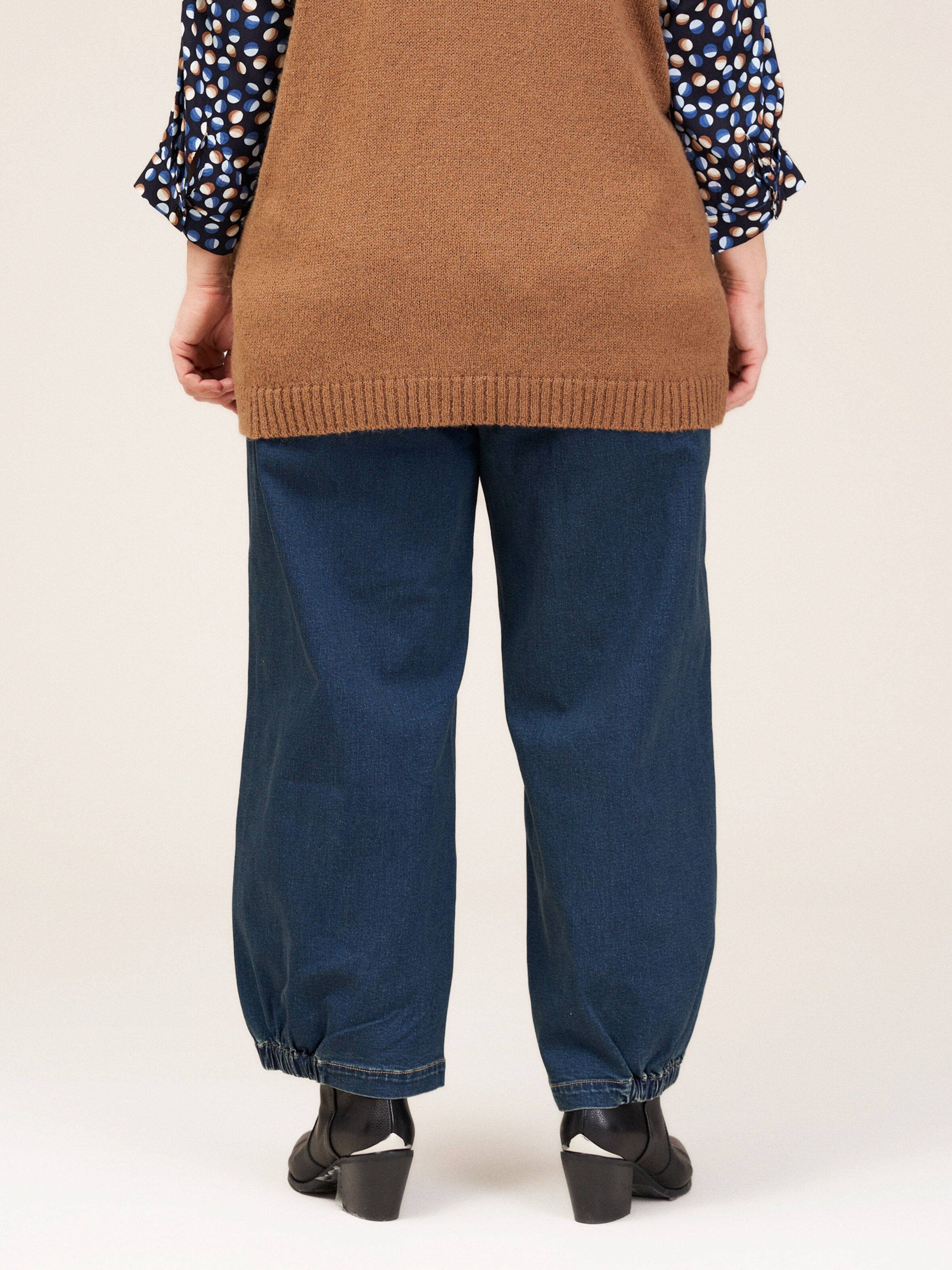 Frauen Große Größen GOZZIP Jeans 'Clara Baggy' in Blau - TN86621