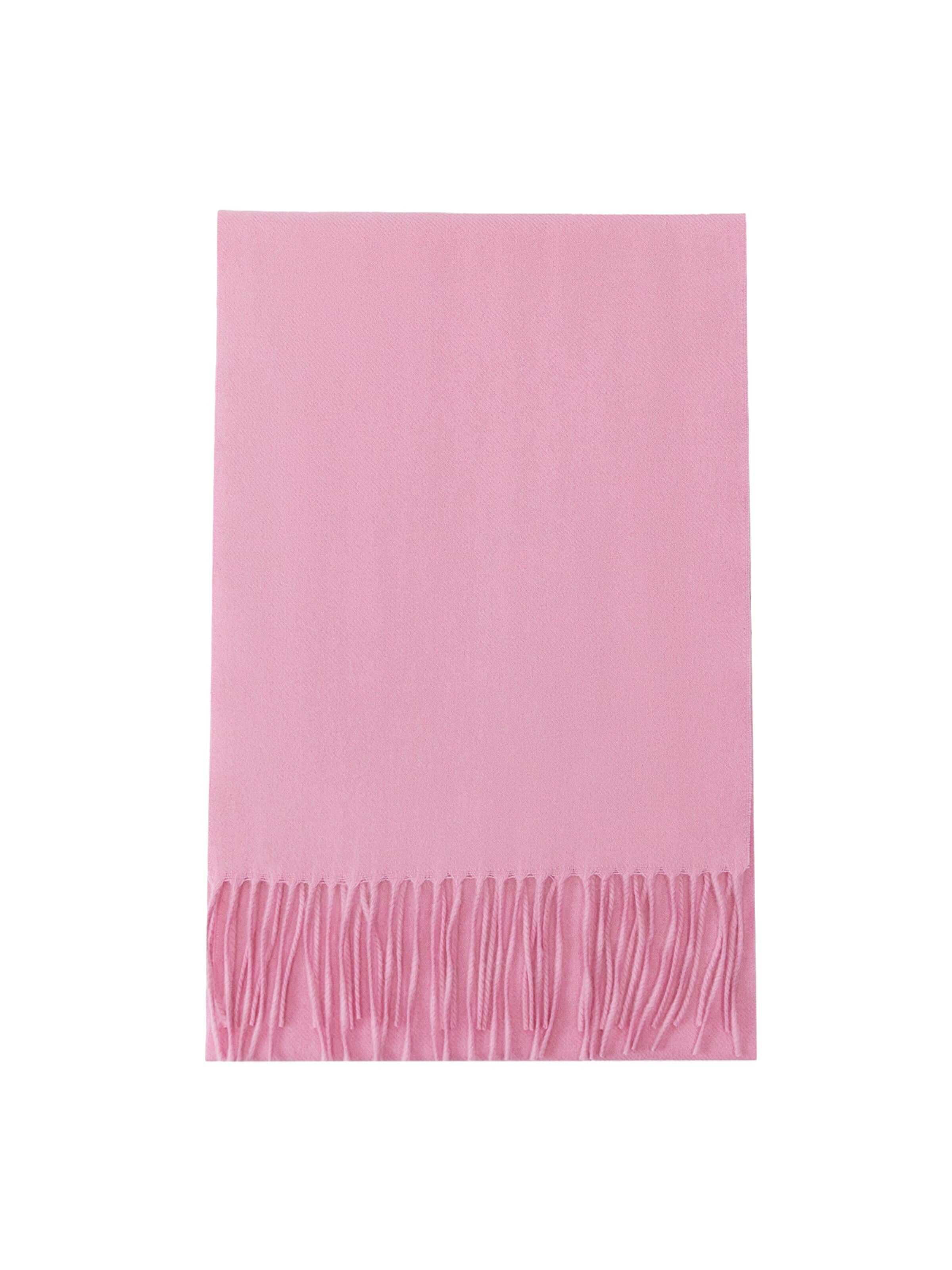 GOBI Cashmere Halsduk 'Unisex Cashmere Fringed Scarf' i rosa: framsida