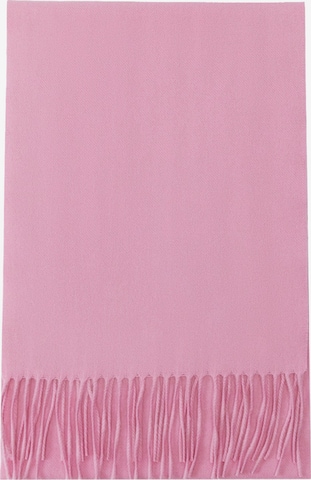GOBI Cashmere Kaulaliina 'Unisex Cashmere Fringed Scarf' värissä vaaleanpunainen: etupuoli