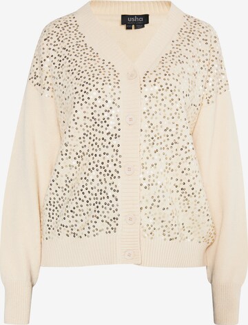 usha BLACK LABEL Knit Cardigan 'Nowles' in Beige: front