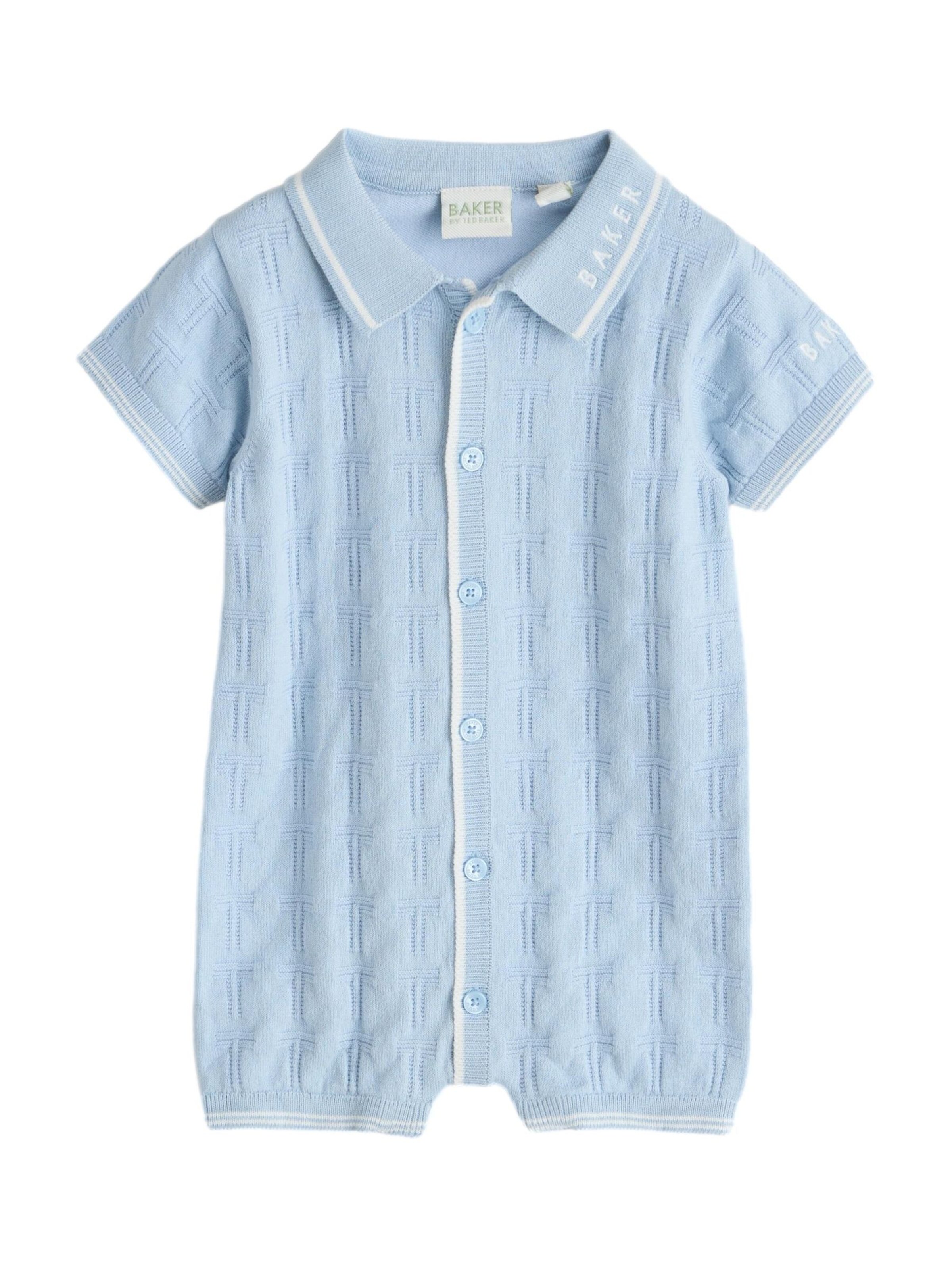 Baker by Ted Baker Бебешки гащеризони/боди в синьо: отпред