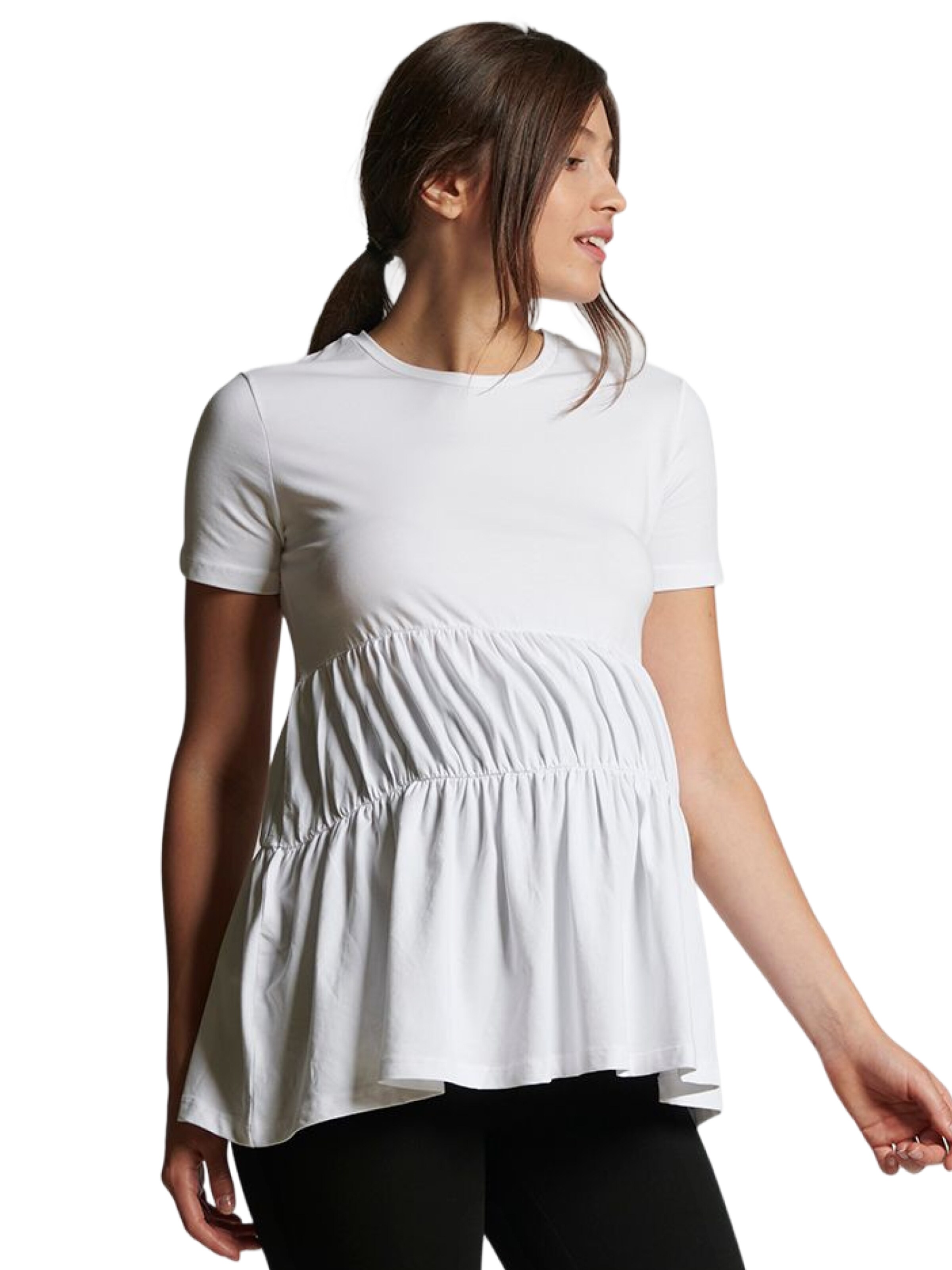 LYN MAMA Shirt in Wit: voorkant