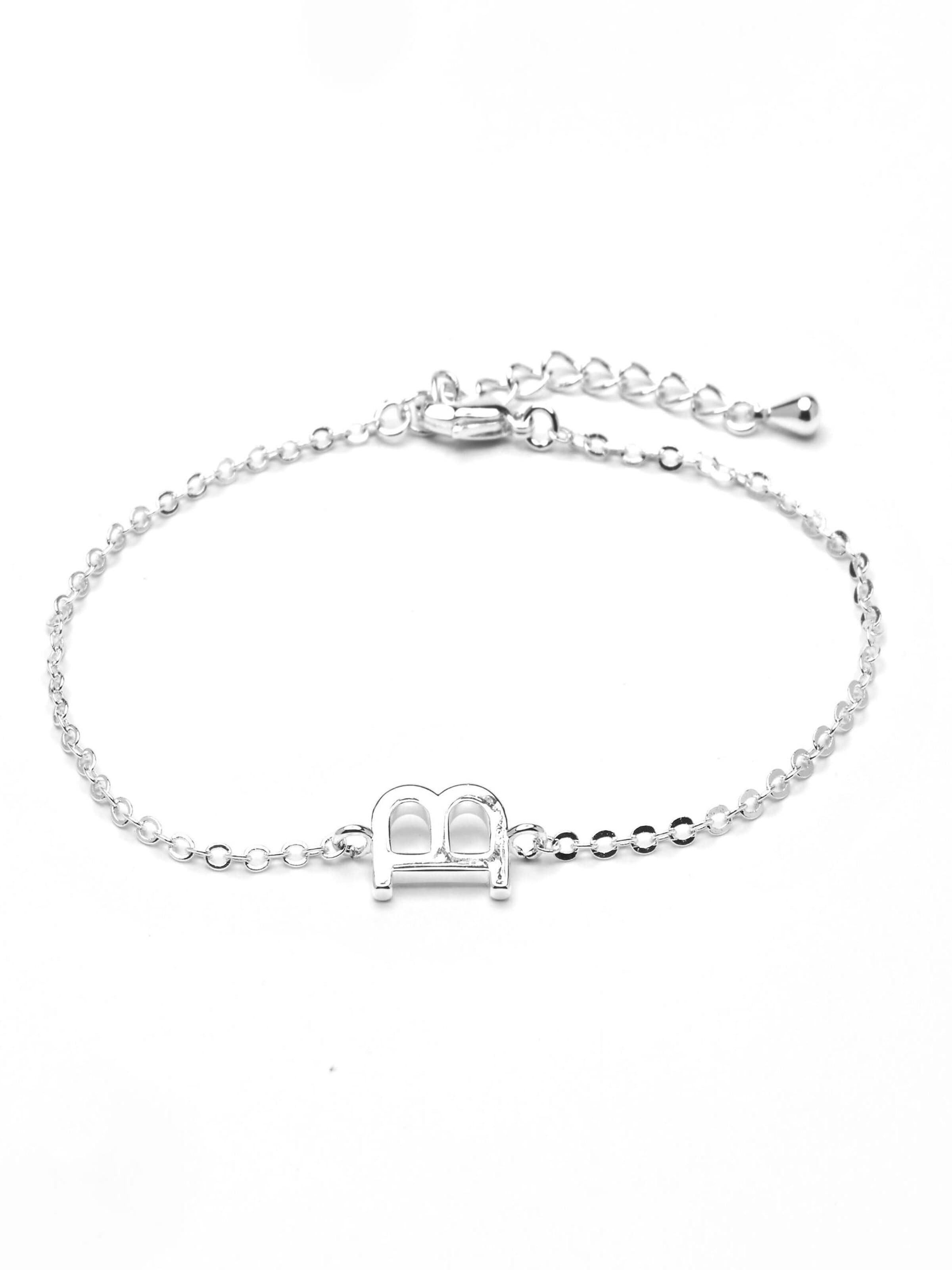 Luxenter Armbånd 'Alphabet B' i sølv: forside