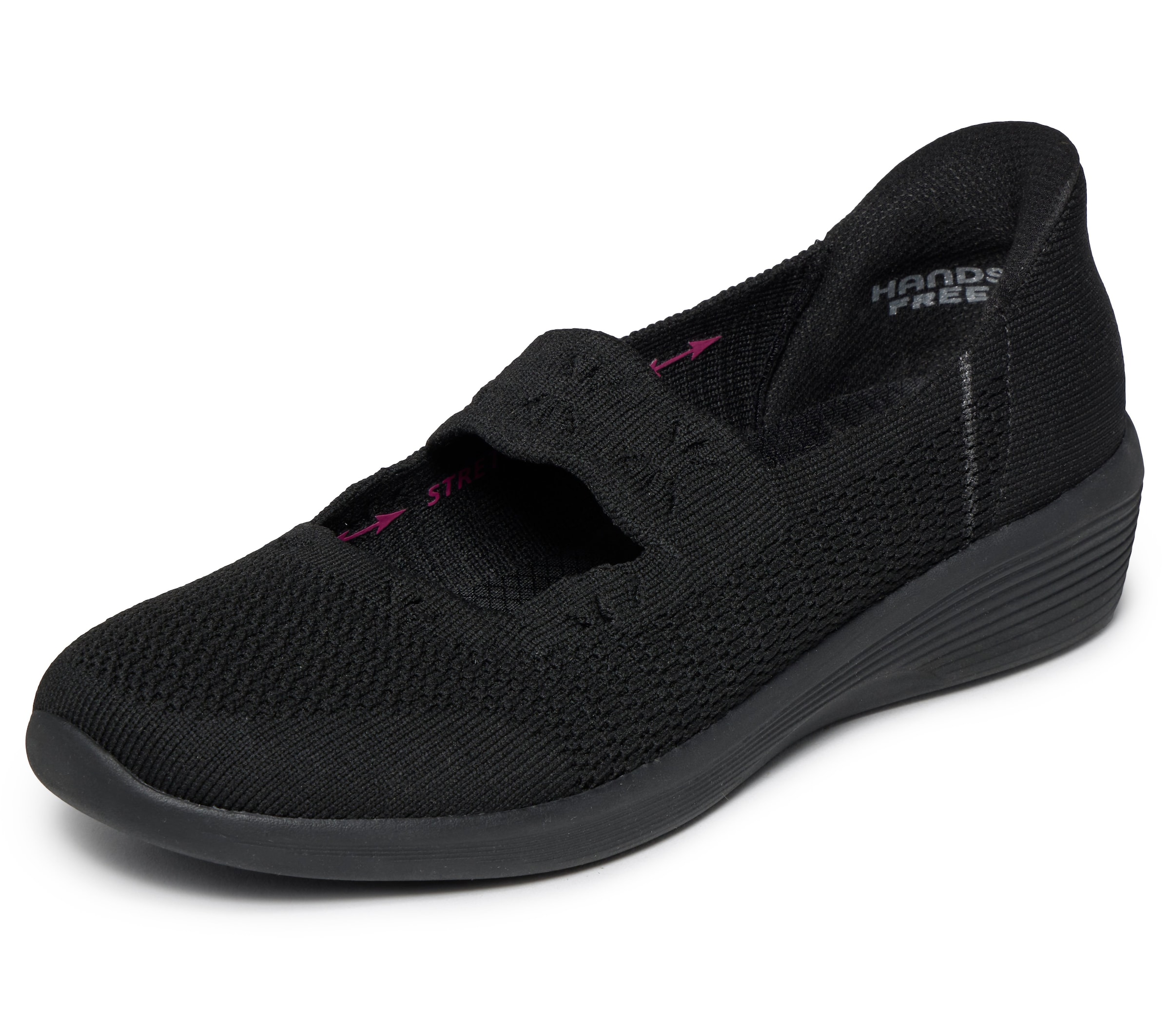 SKECHERS Ballerina in Schwarz: Vorderseite