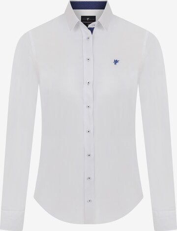 DENIM CULTURE Bluza | bela barva: sprednja stran
