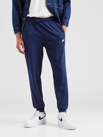 Nike Sportswear Zúžený strih Nohavice 'CLUB' - Modrá: predná strana