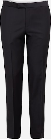 Oscar Jacobson Regular Pleated Pants 'Duke' in Black: front