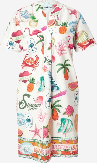 Frogbox Haljina u svijetlobež / petrol / tamno zelena / roza, Pregled proizvoda