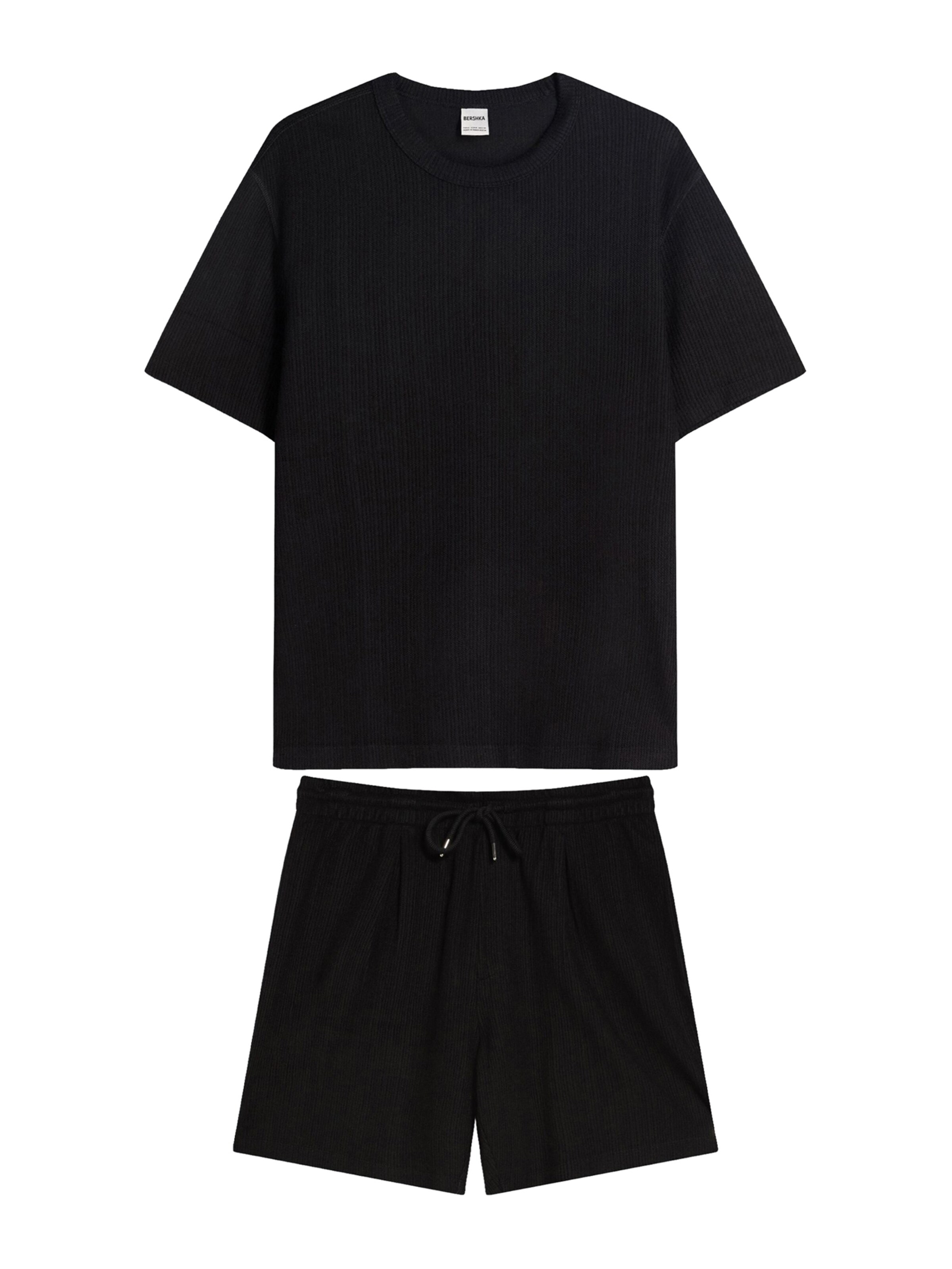 Bershka Sweat suit in Black: front