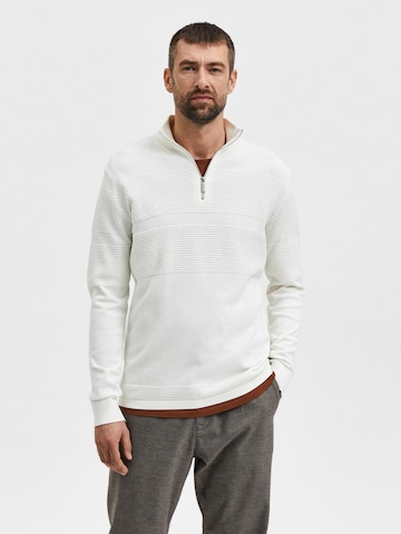 SELECTED HOMME Sweater 'Maine' in White: front