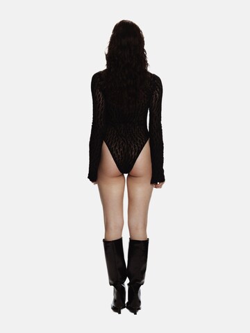 Body a camicia 'Thunderbeats' di EKCENTRIK in nero