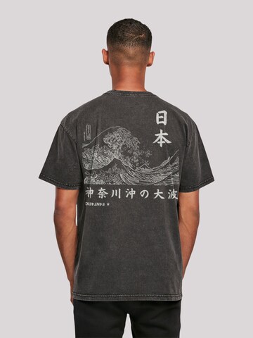 T-Shirt 'Kanagawa' F4NT4STIC en noir : devant