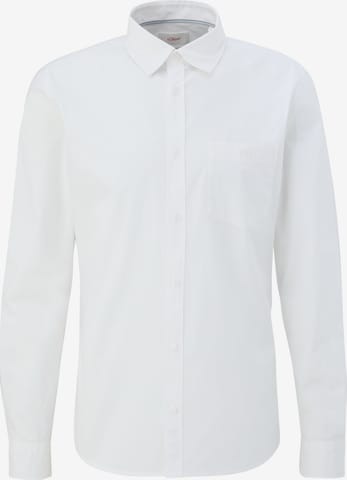 s.Oliver - Ajuste estrecho Camisa en blanco: frente