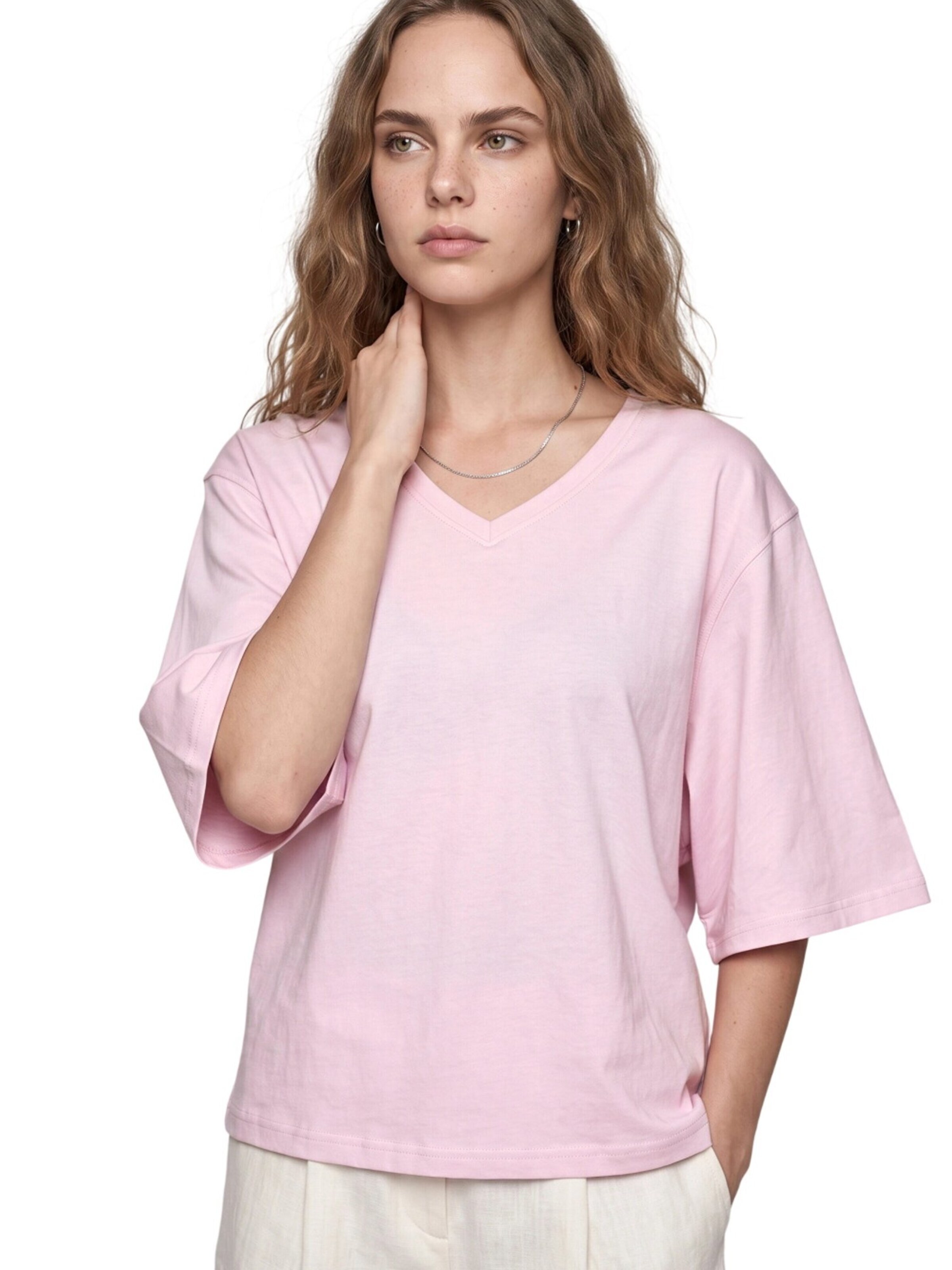 No Matter What Shirt in Roze: voorkant