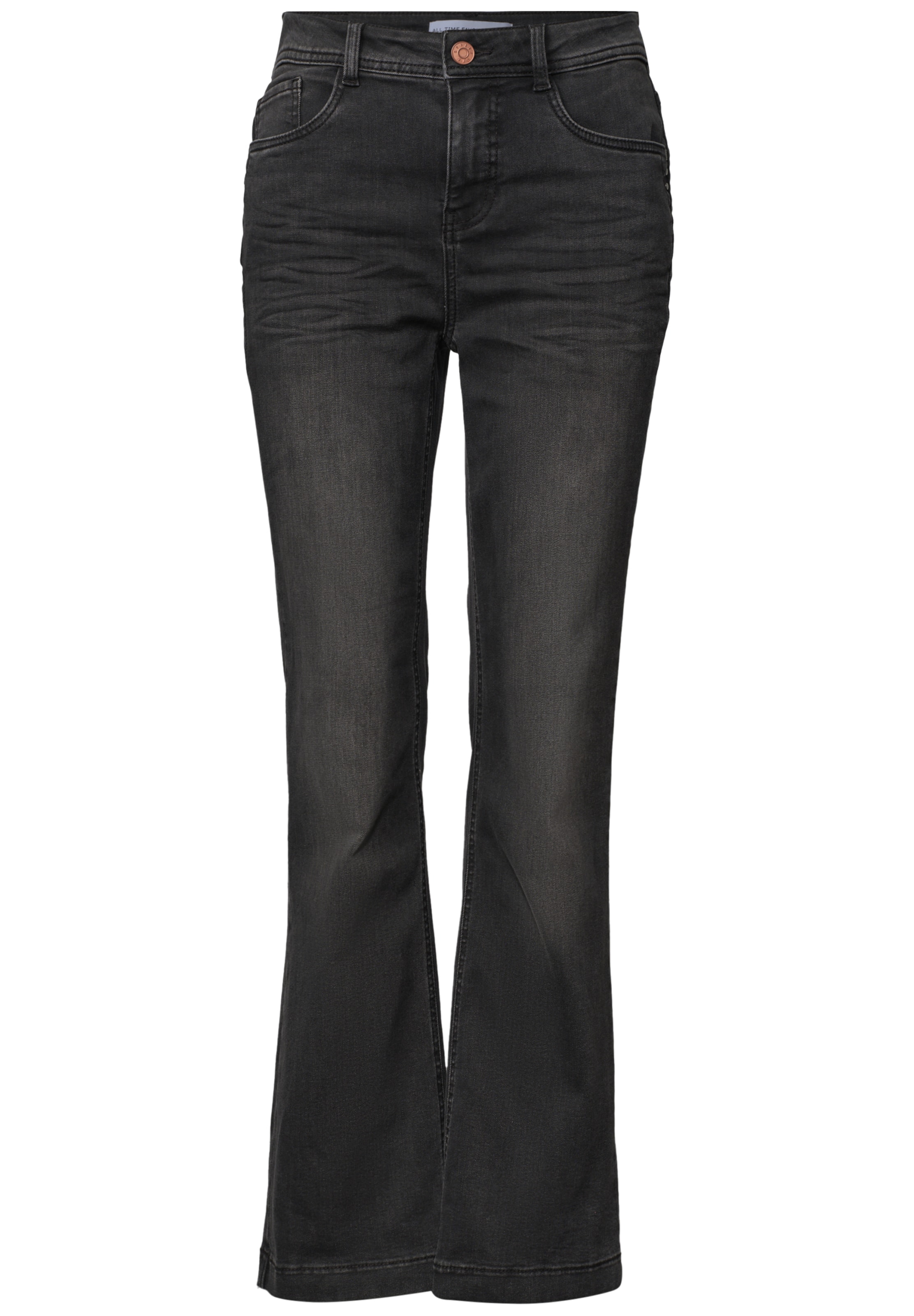STREET ONE Bootcut Jeans in Schwarz: Vorderseite