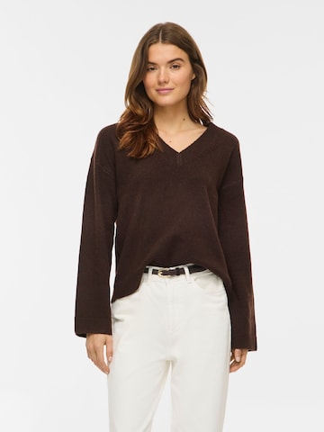 VILA Sweater 'VILiga' in Brown: front