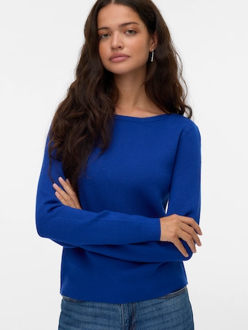 VERO MODA Sweater 'VMGOLD NEEDLE' in Blue: front
