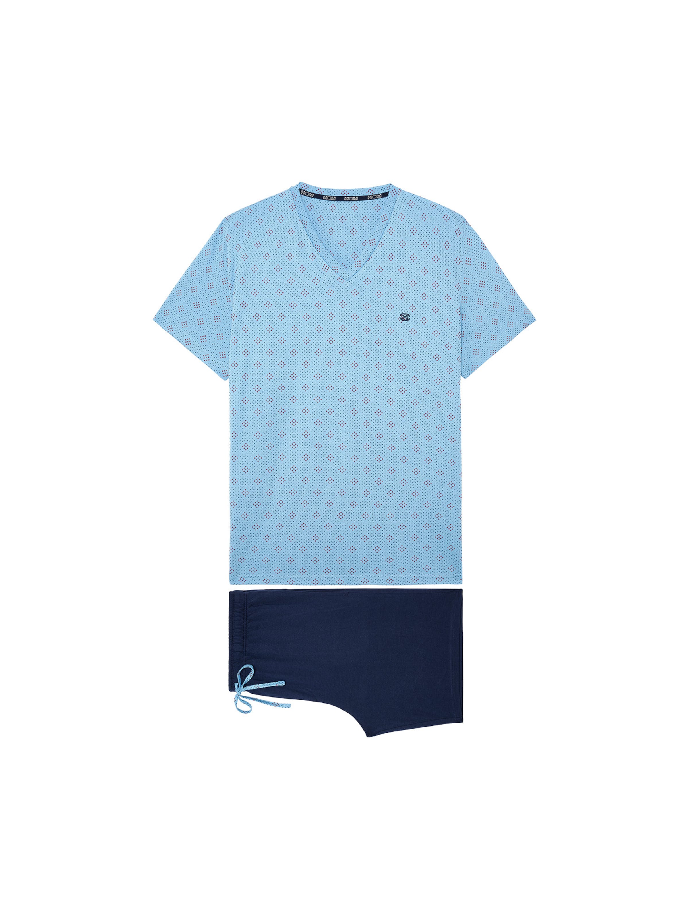HOM Pajama short &#x27;Walter&#x27; in Blue: front
