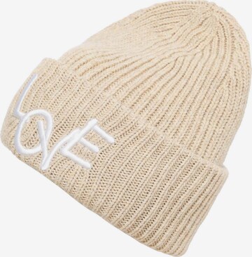 Zwillingsherz Beanie 'Karina' in Beige: front